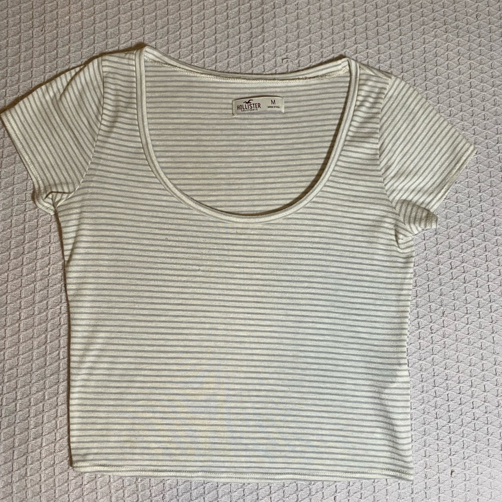 Hollister striped crop top